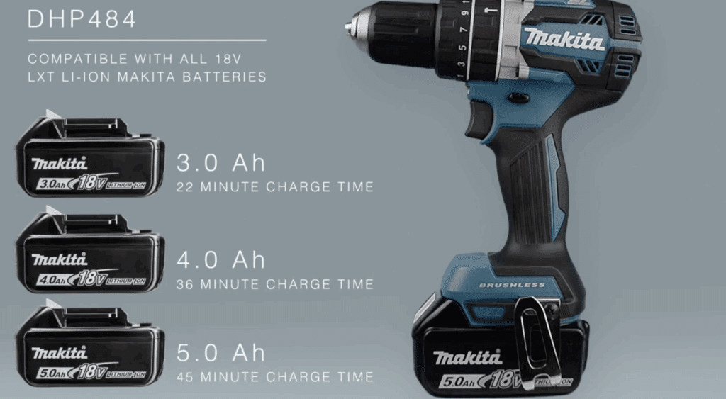Autonomie perceuse Makita DHP484